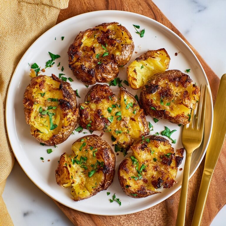 Baked Smashed Honey Mustard Potatoes Recipe
