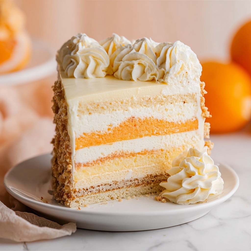 No Bake Orange Creamsicle Cheesecake Recipe - Recipe Image