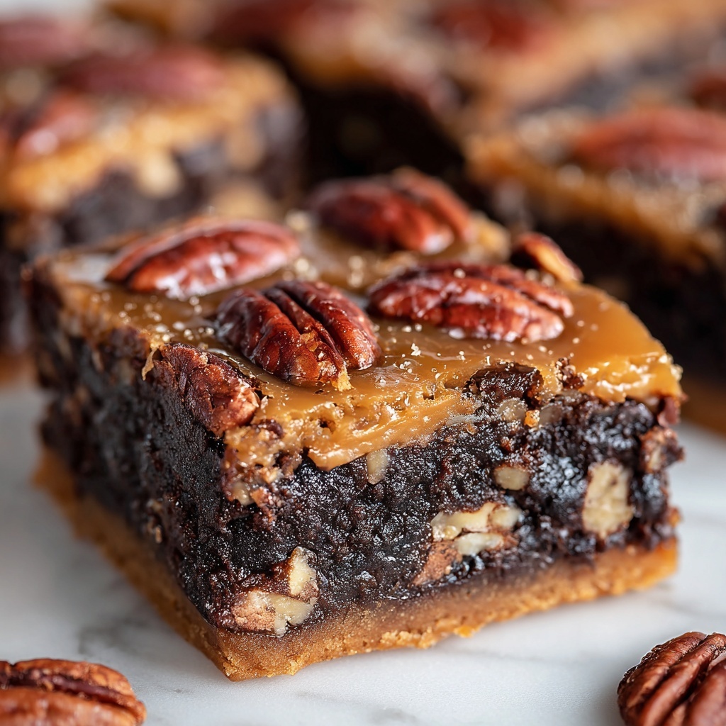 Gooey Pecan Pie Brownies Recipe - Recipe Image