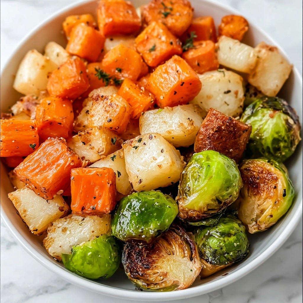 Maple Roasted Veggies with Apples and Sweet Potatoes Recipe - Recipe Image