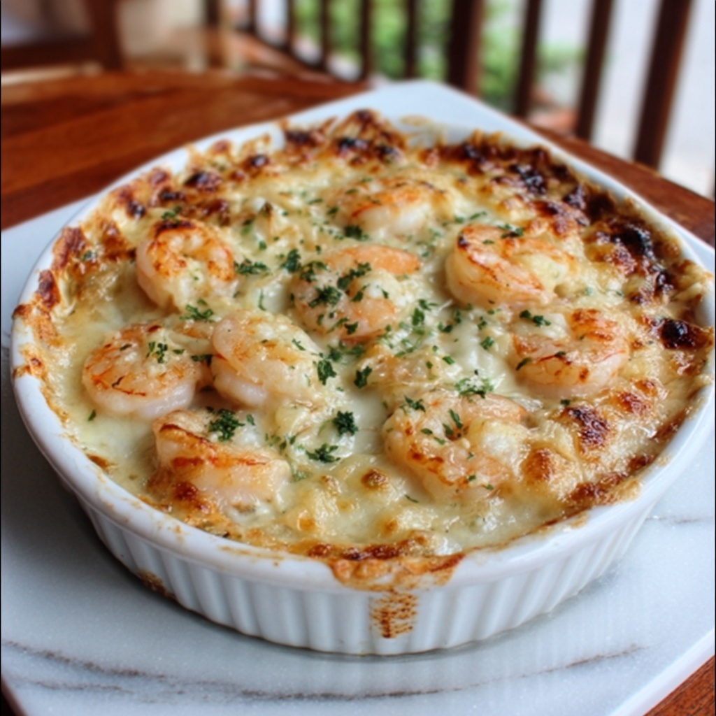 Shrimp Crab Alfredo Bake Recipe - Recipe Image