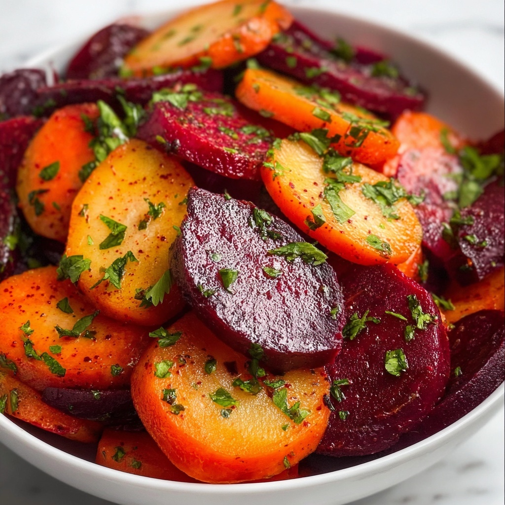 Roasted Beets and Carrots with Maple Vinaigrette Recipe - Recipe Image