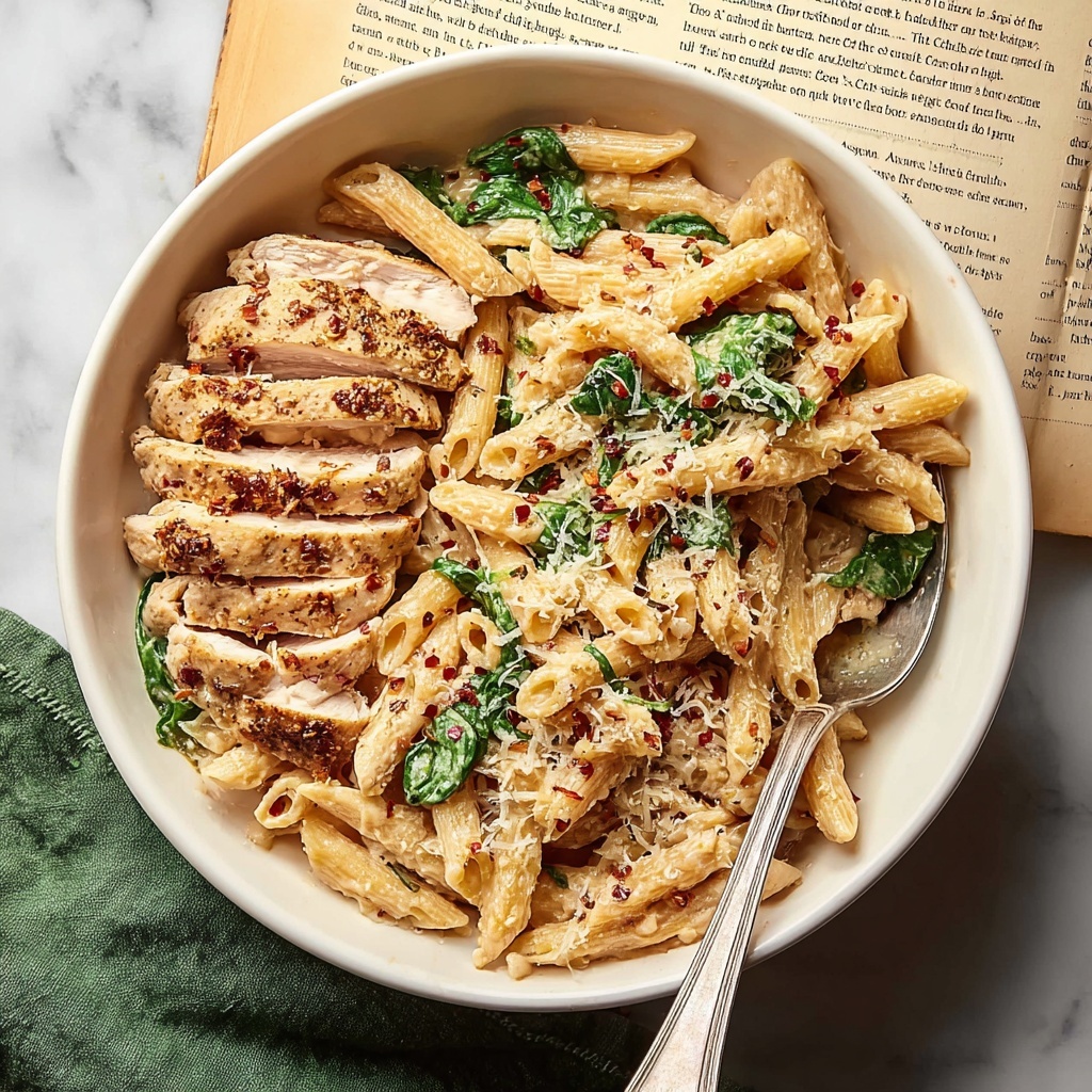 Creamy Parmesan Chicken with Penne Recipe - Recipe Image