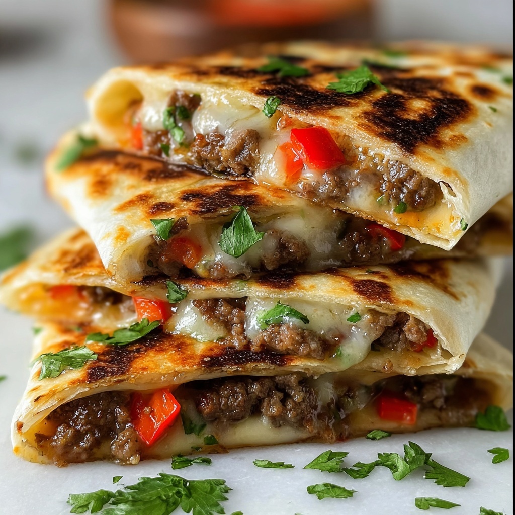 Vegan Cheeseburger Wraps Recipe - Recipe Image