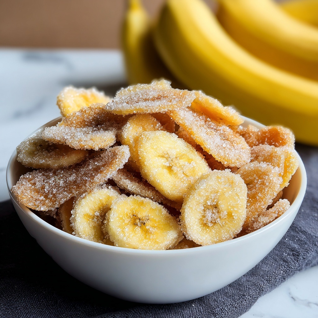 Cinnamon Sugar Air Fryer Banana Chips Recipe - Recipe Image