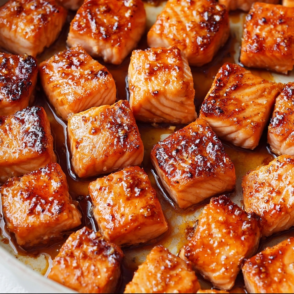Pan-Seared Salmon Bites with Soy Sesame Honey Glaze Recipe - Recipe Image