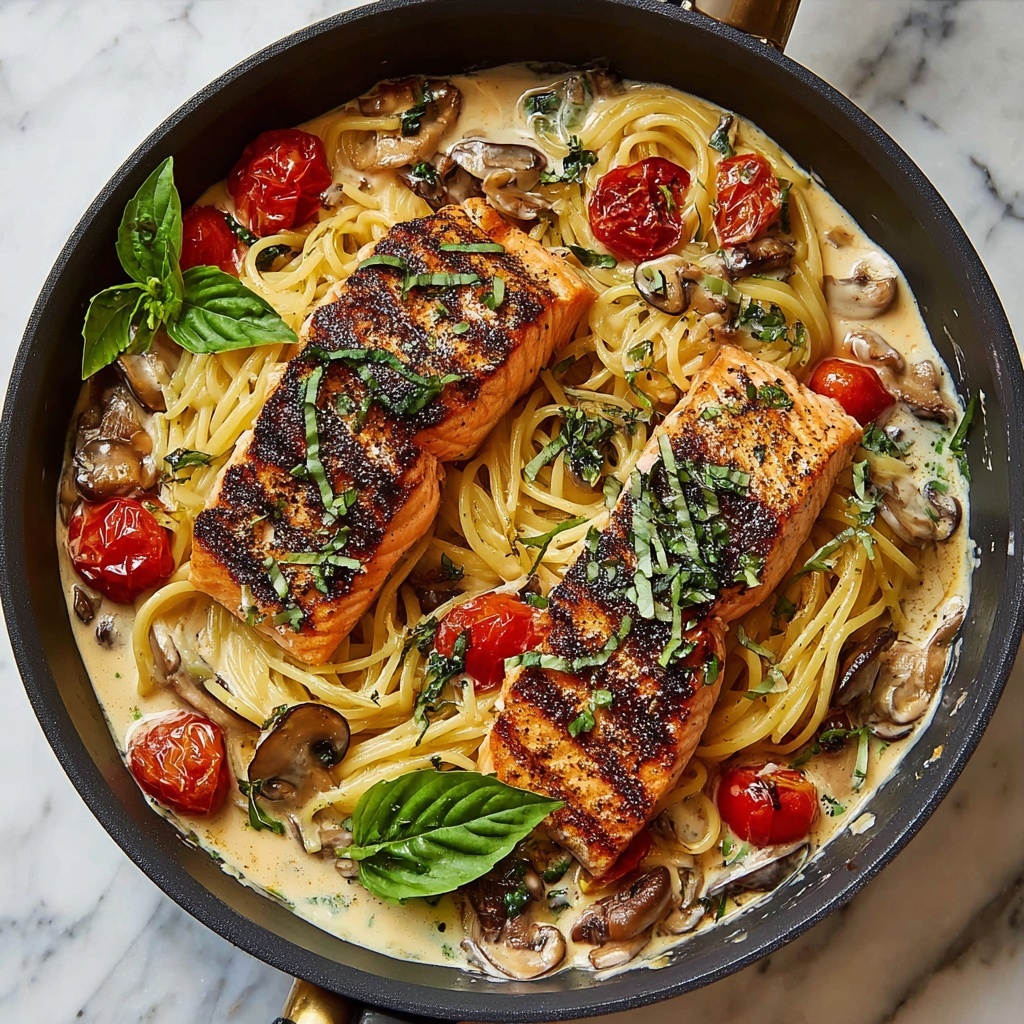 Tuscan Salmon Pasta Recipe - Recipe Image