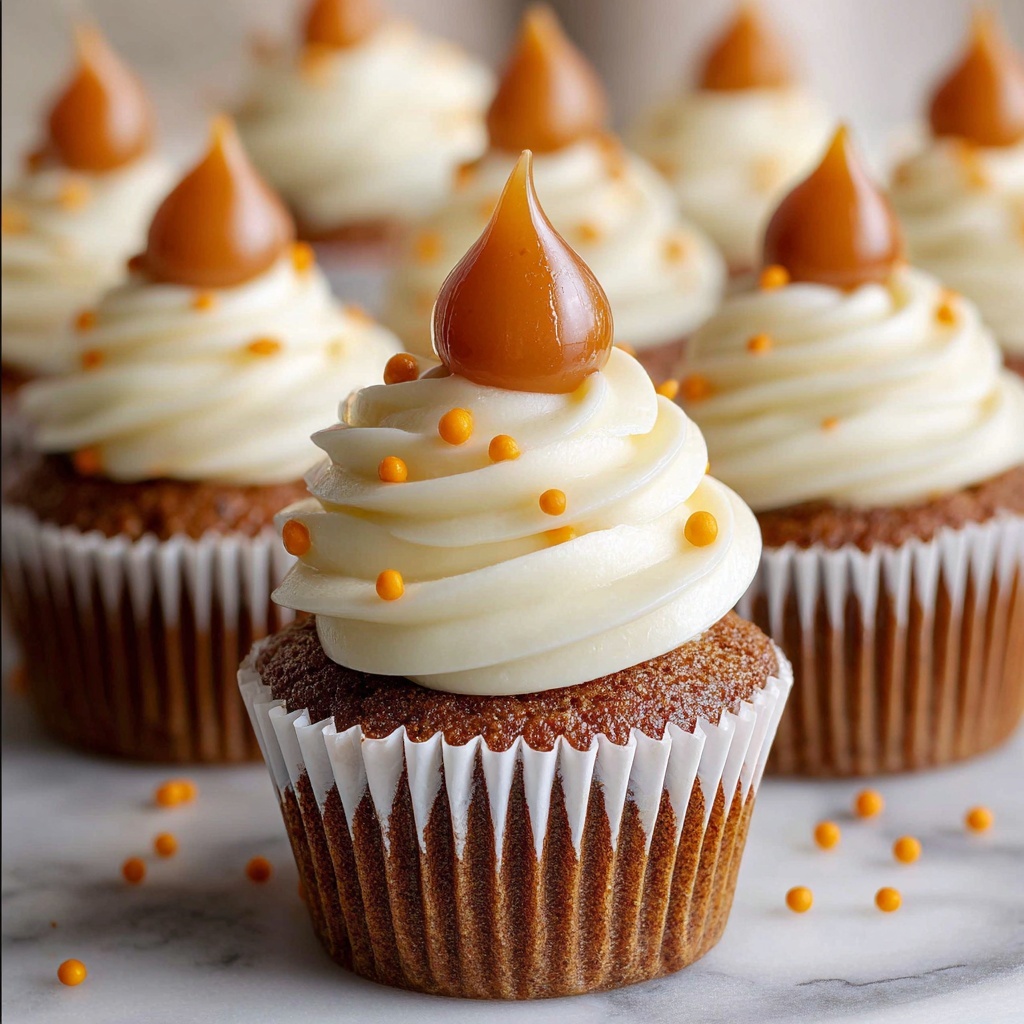 Pumpkin Cupcakes with Cream Cheese Frosting Recipe - Recipe Image