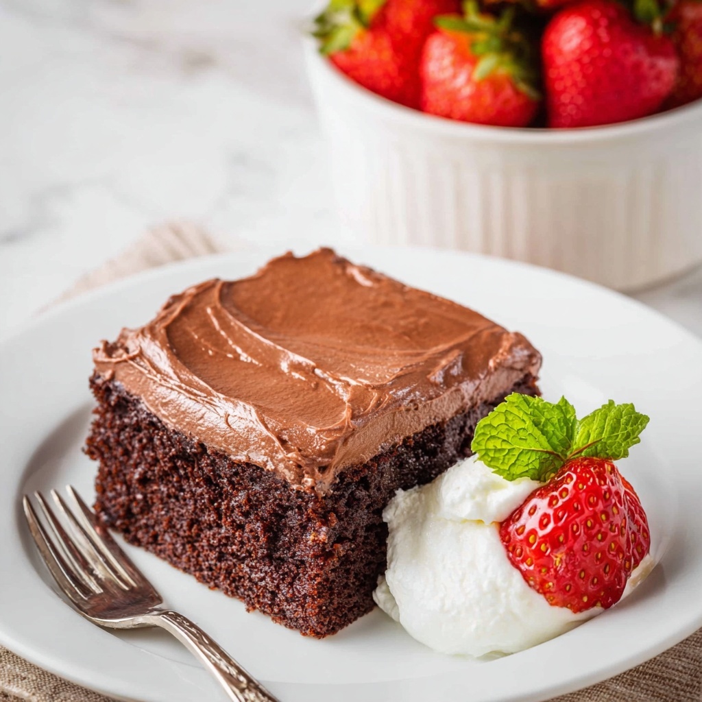 Chocolate Strawberry Pie Cake Recipe - Recipe Image