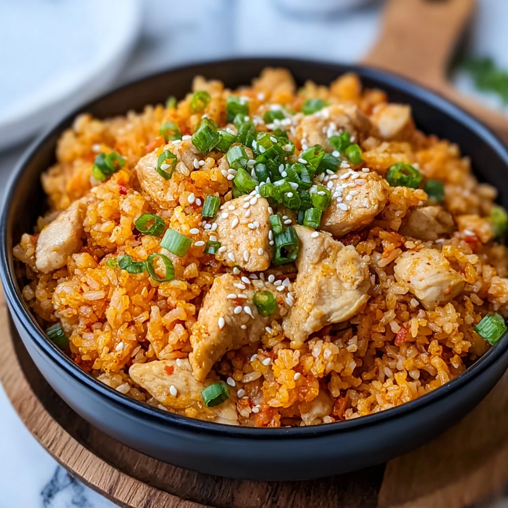 Kimchi Fried Rice with Chicken Recipe - Recipe Image