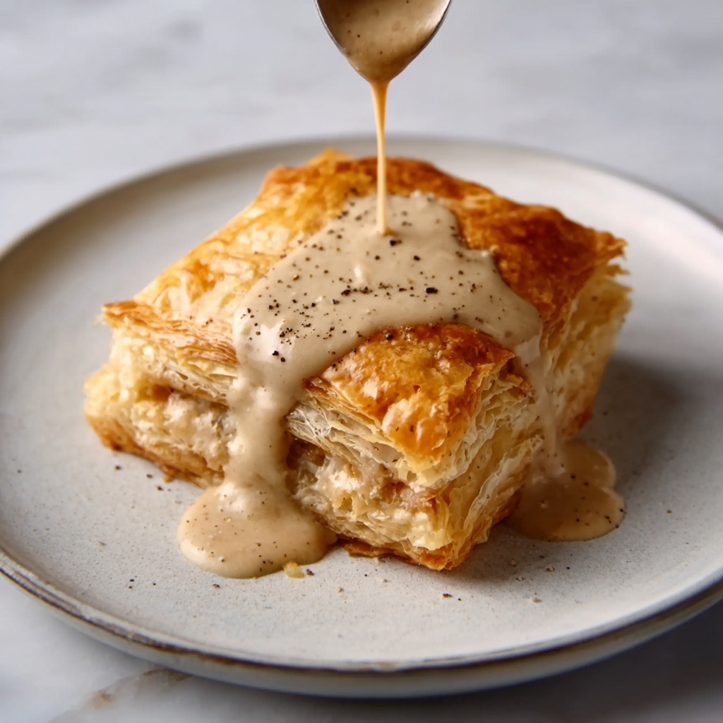 Chicken in Puff Pastry with Mustard Cream Sauce Recipe - Recipe Image
