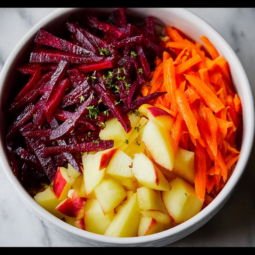 Raw Beet Salad with Apples and Carrots Recipe - Recipe Image