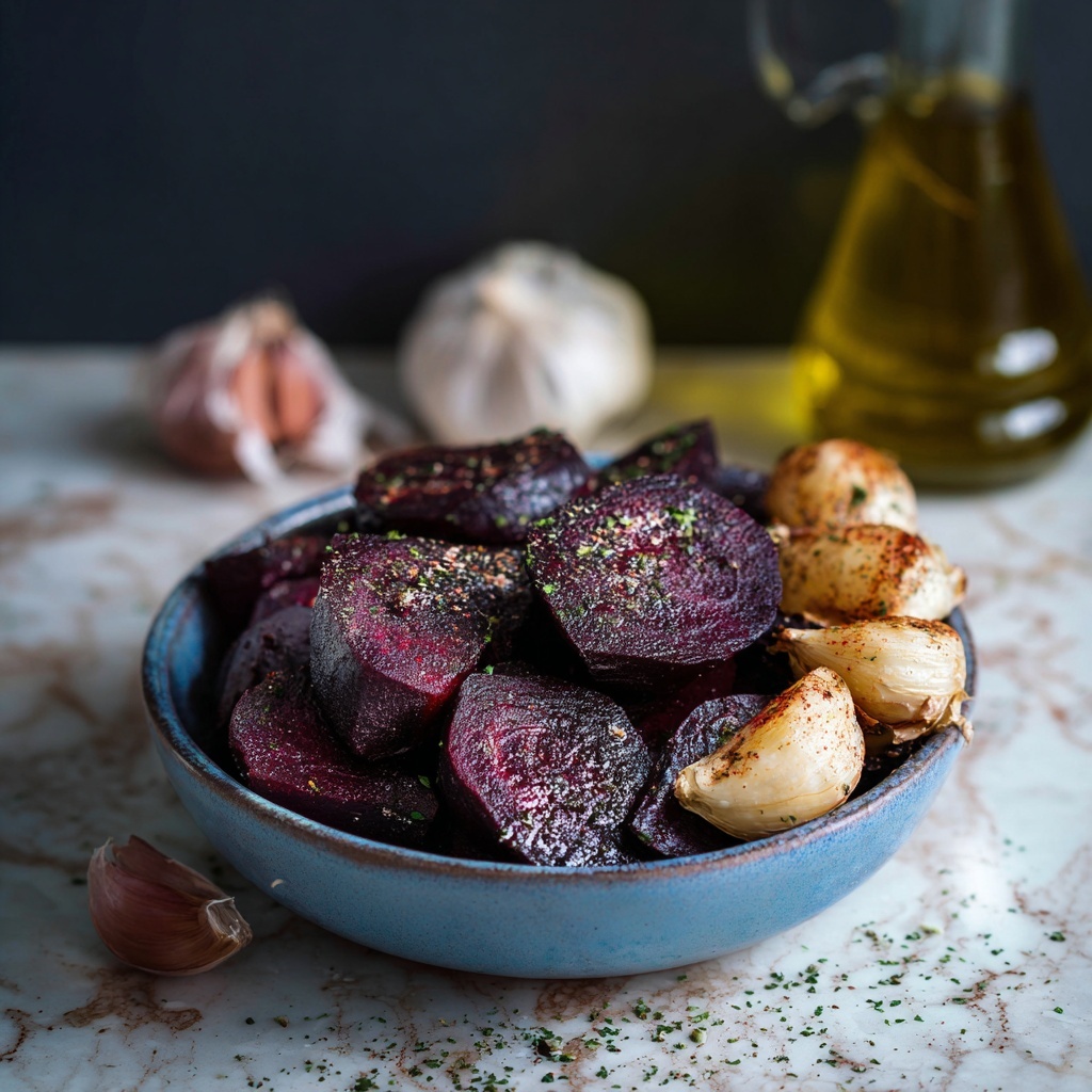 Roasted Beetroot and Garlic Recipe - Recipe Image