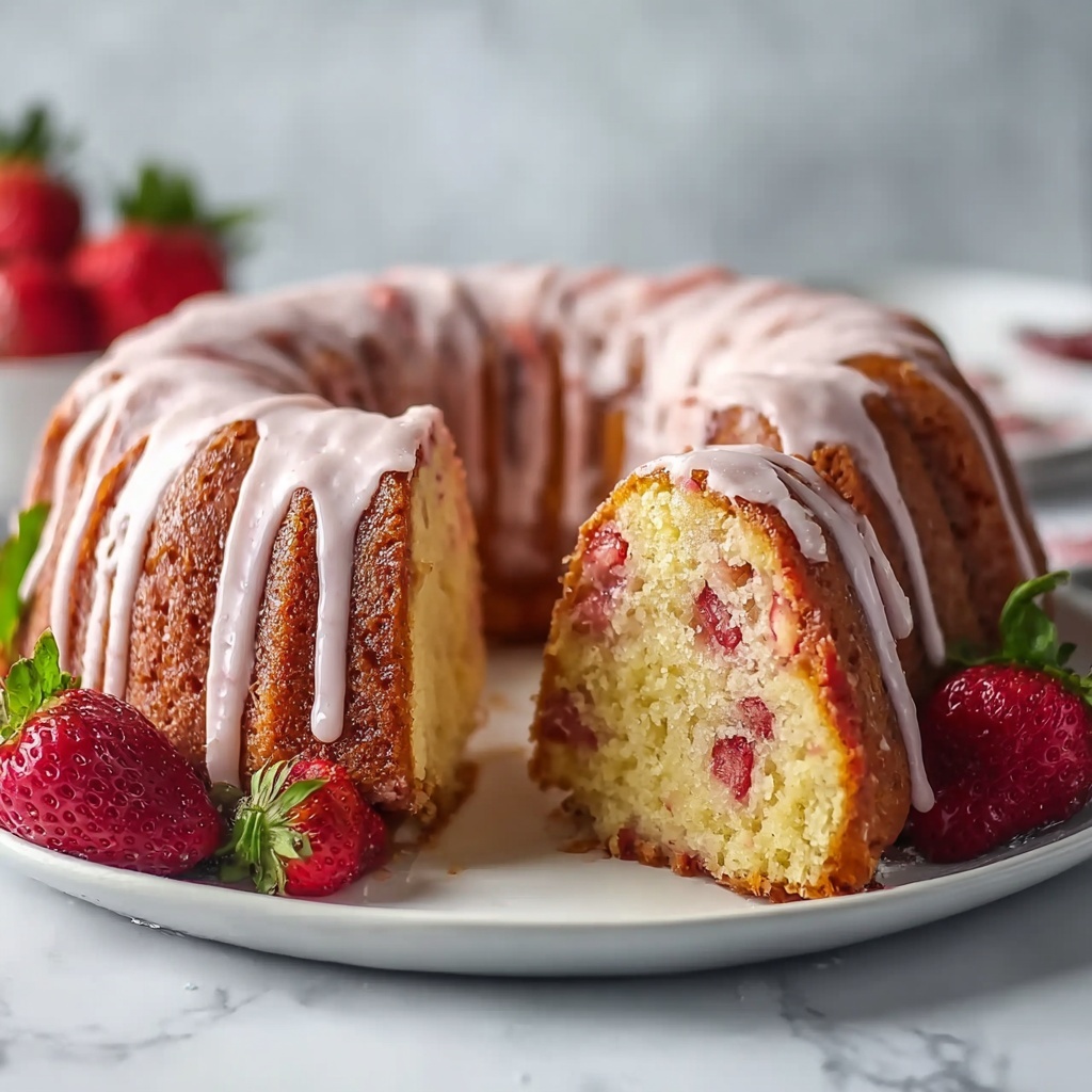Strawberry Milkshake Pound Cake Recipe - Recipe Image
