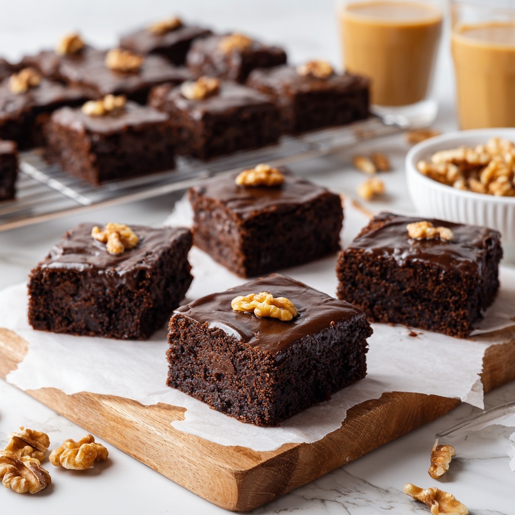 Chocolate Fudge Brownies with Walnuts Recipe - Recipe Image