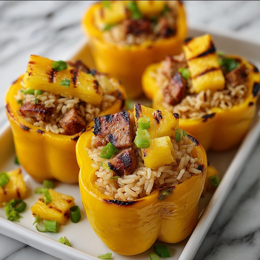 Teriyaki Pineapple Chicken & Rice Stuffed Peppers Recipe - Recipe Image