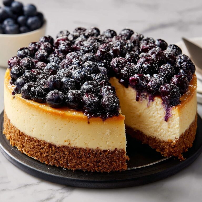 Simple Blueberry Basque Cheesecake Recipe