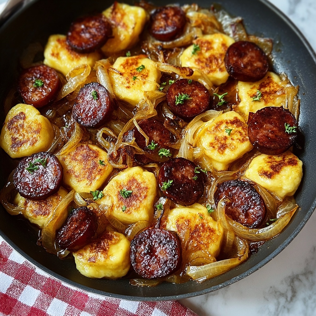 Pierogies and Kielbasa Skillet Dinner Recipe - Recipe Image