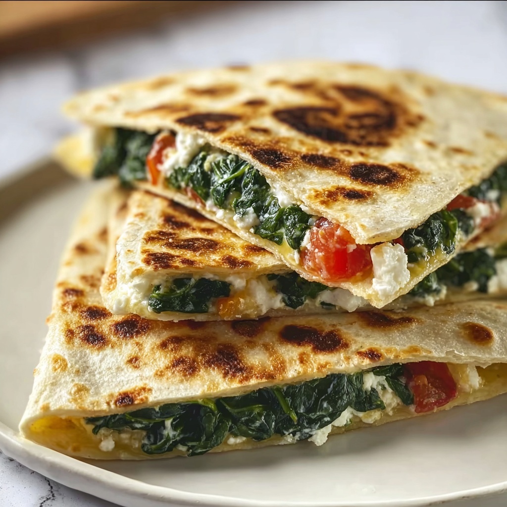 Spinach Feta Quesadillas Recipe - Recipe Image