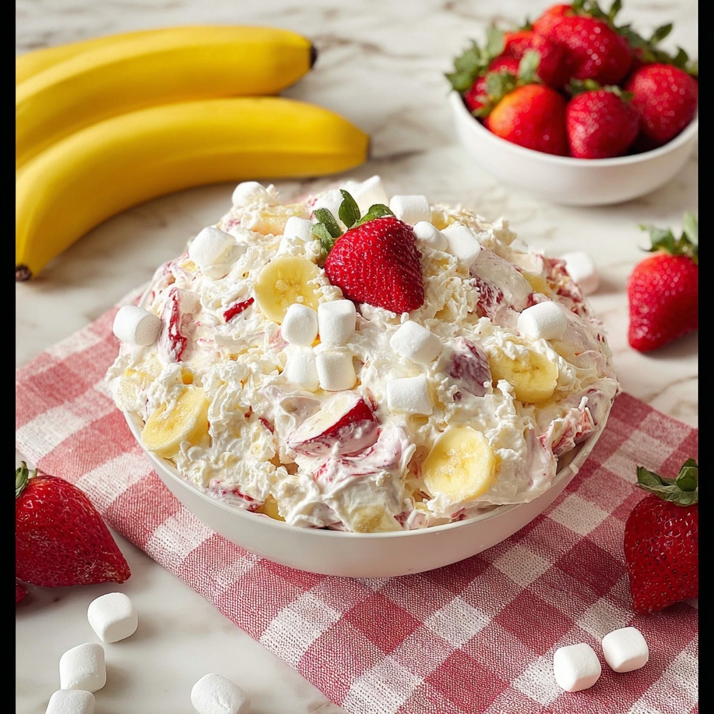 Strawberry Banana Cheesecake Salad Recipe - Recipe Image