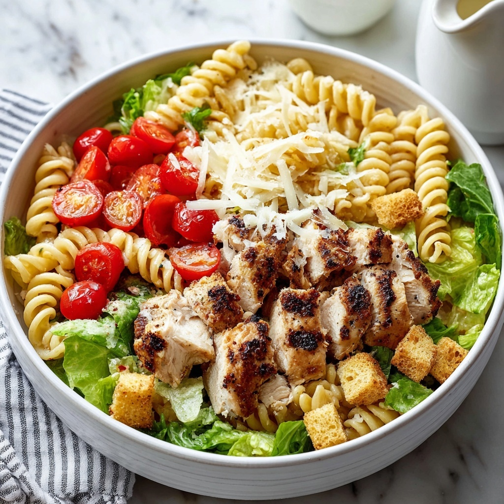 Chicken Caesar Pasta Salad Recipe - Recipe Image