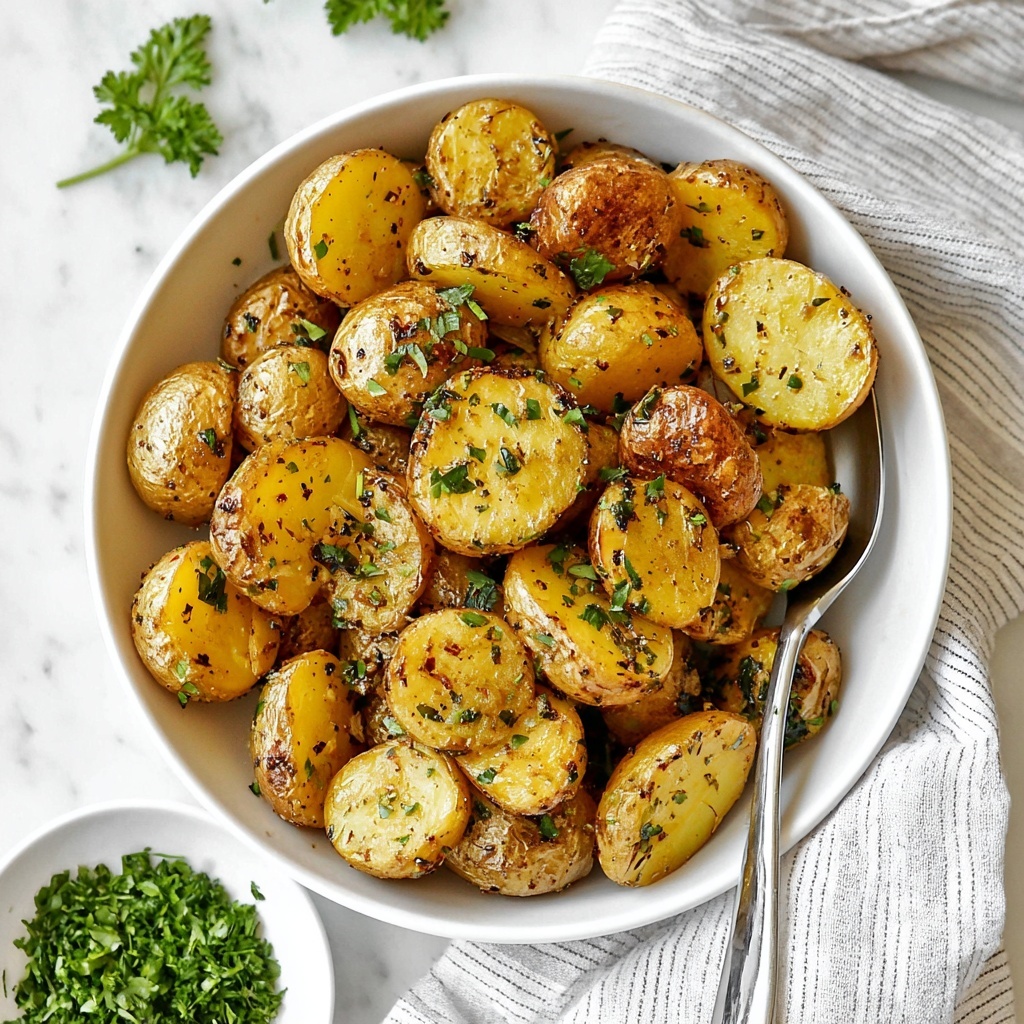 Garlic Herb Roasted Potatoes Recipe - Recipe Image