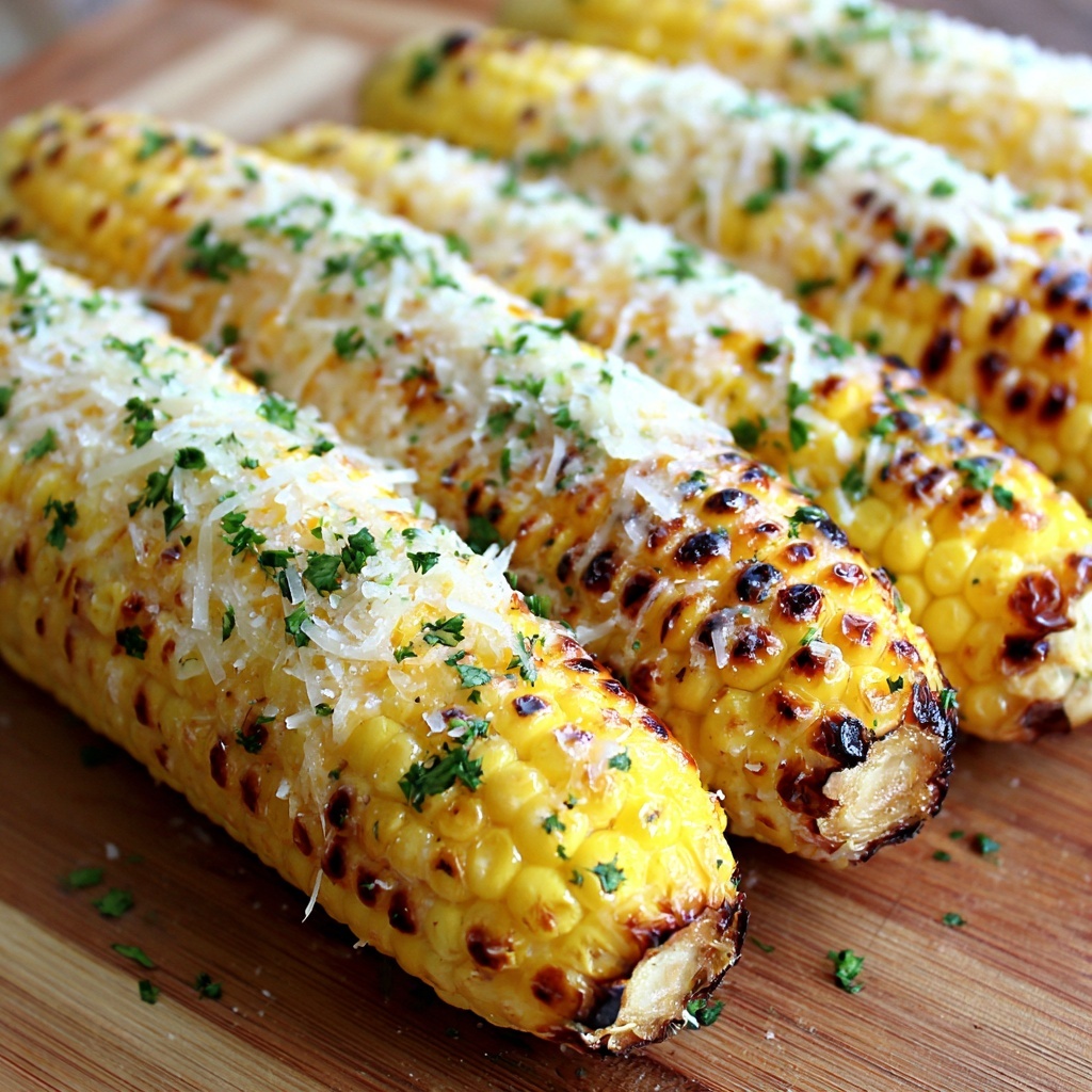 Cheesy Garlic Butter Corn on the Cob Recipe - Recipe Image