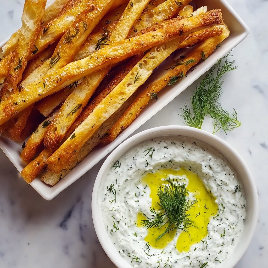 Pita Fries with Tzatziki Recipe - Recipe Image