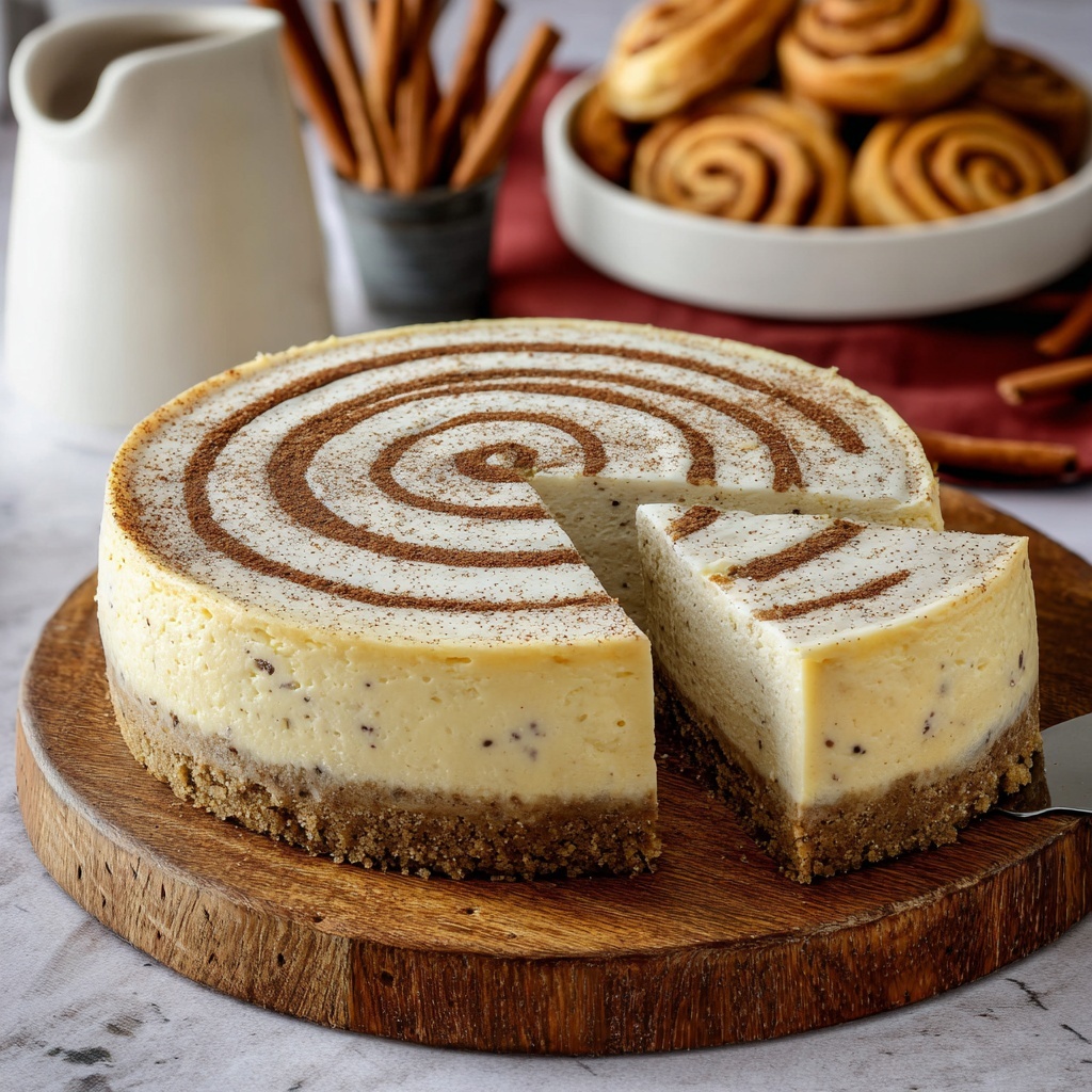 Cinnamon Roll Cheesecake Recipe - Recipe Image