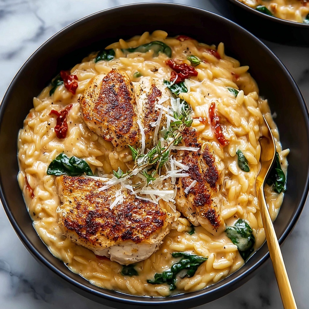 Tuscan Chicken Meatball Orzo Recipe - Recipe Image