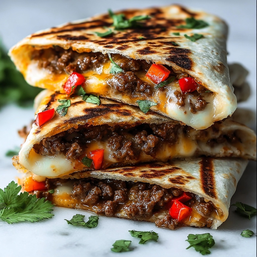 Vegan Cheeseburger Wraps Recipe - Recipe Image