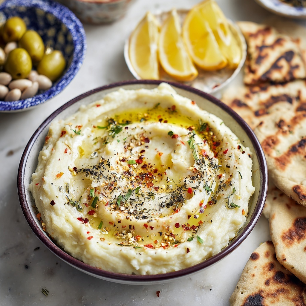Easy Skordalia (Greek Garlic Dip) Recipe - Recipe Image