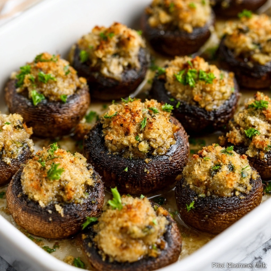 Garlic Butter Roasted Mushrooms Recipe - Recipe Image