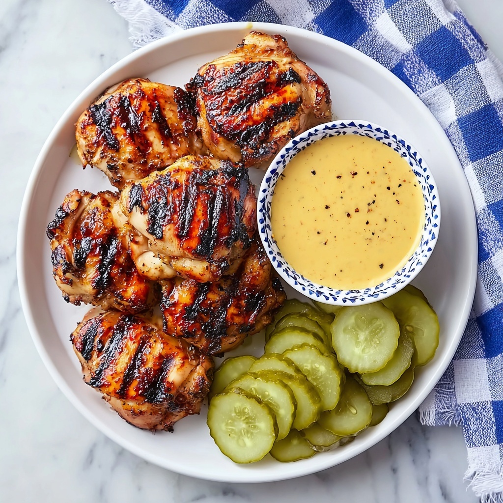 Pickle Brined Grilled Chicken Thighs Recipe - Recipe Image