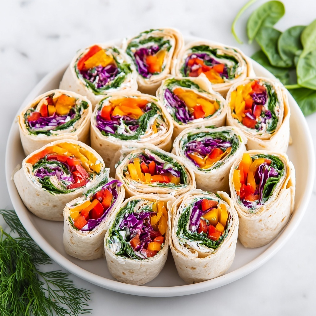 Veggie Pinwheels with Cream Cheese Recipe - Recipe Image