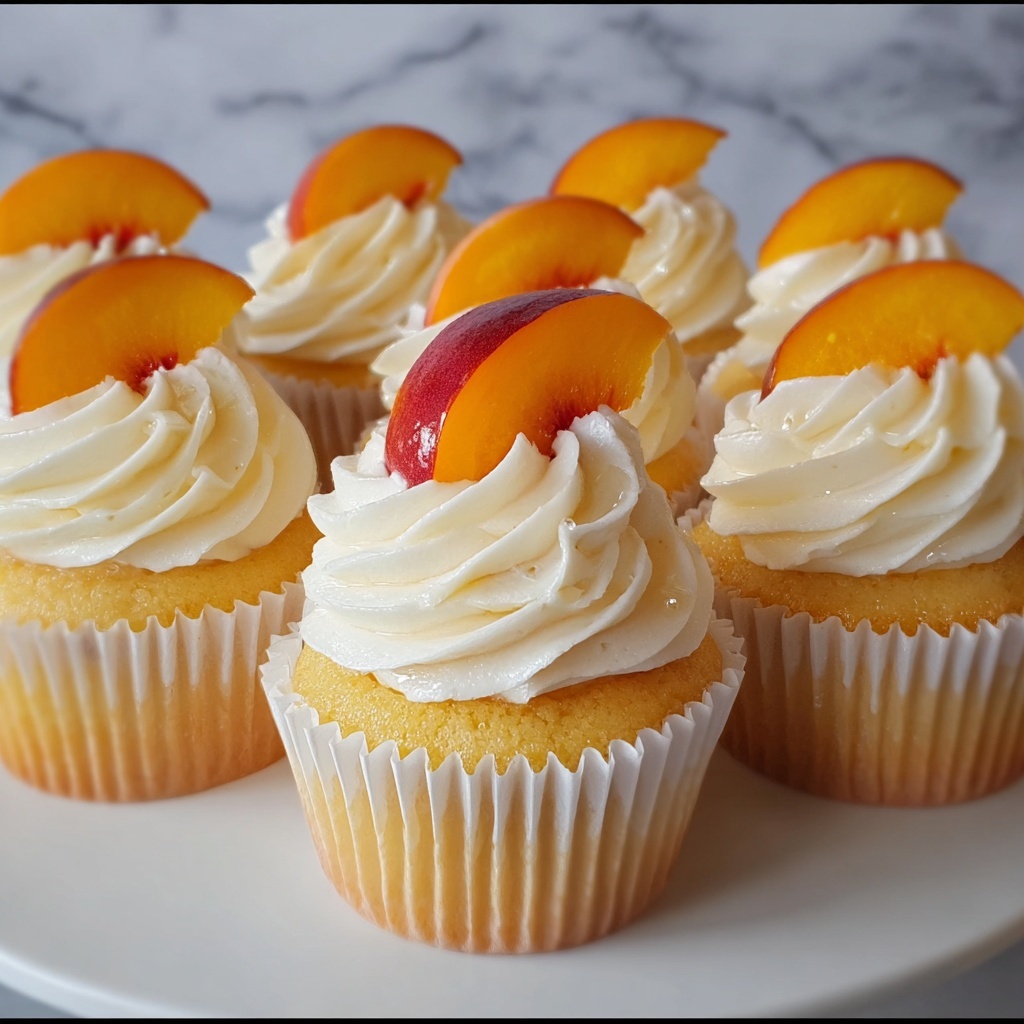Honey Peach Cream Cheese Cupcakes Recipe - Recipe Image
