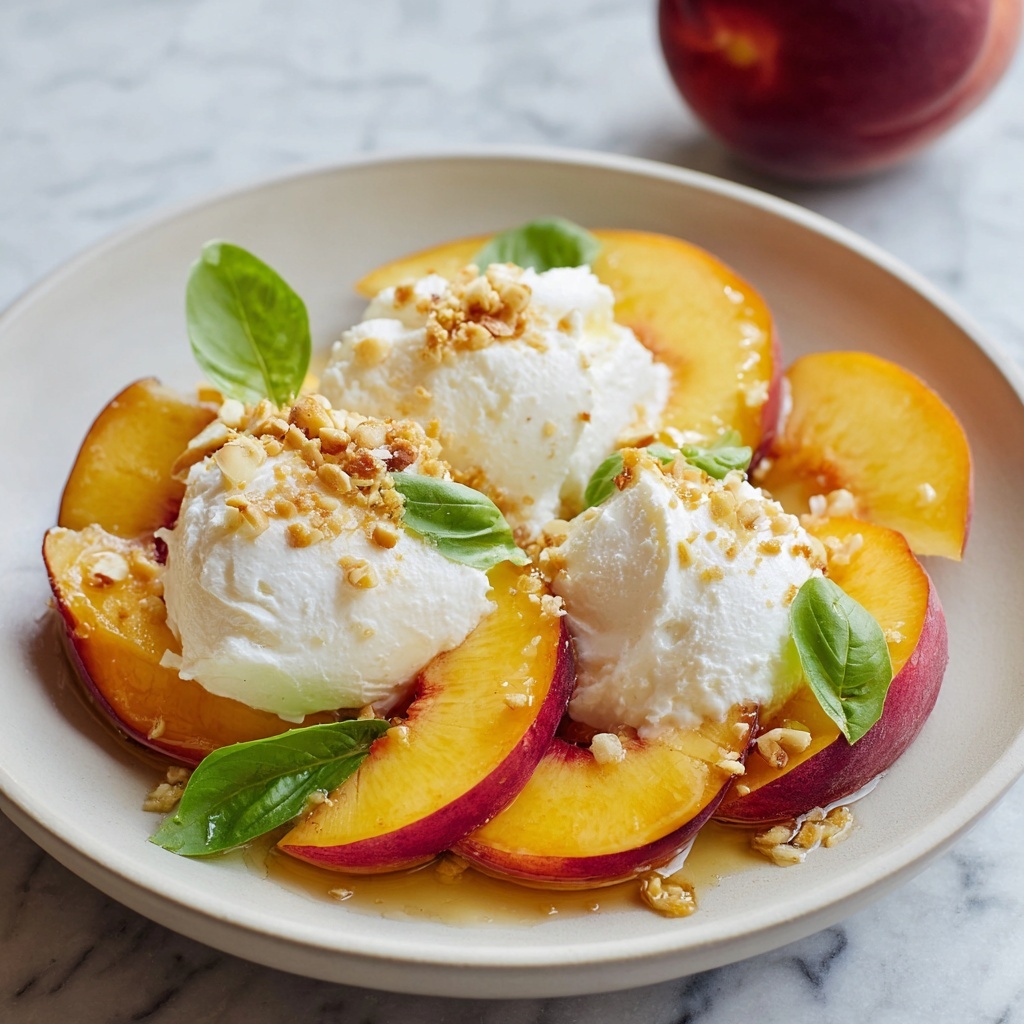 Peach and Burrata Caprese Salad Delight Recipe - Recipe Image