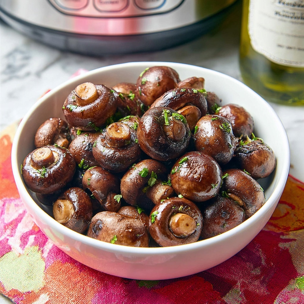 Slow Cooker Burgundy Mushrooms Recipe - Recipe Image