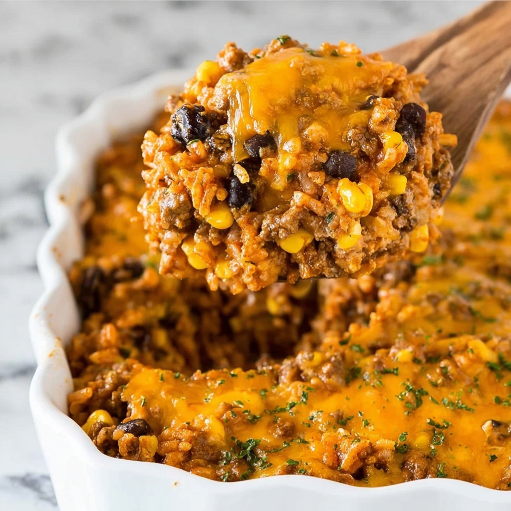 Taco Black Bean and Rice Casserole Recipe - Recipe Image