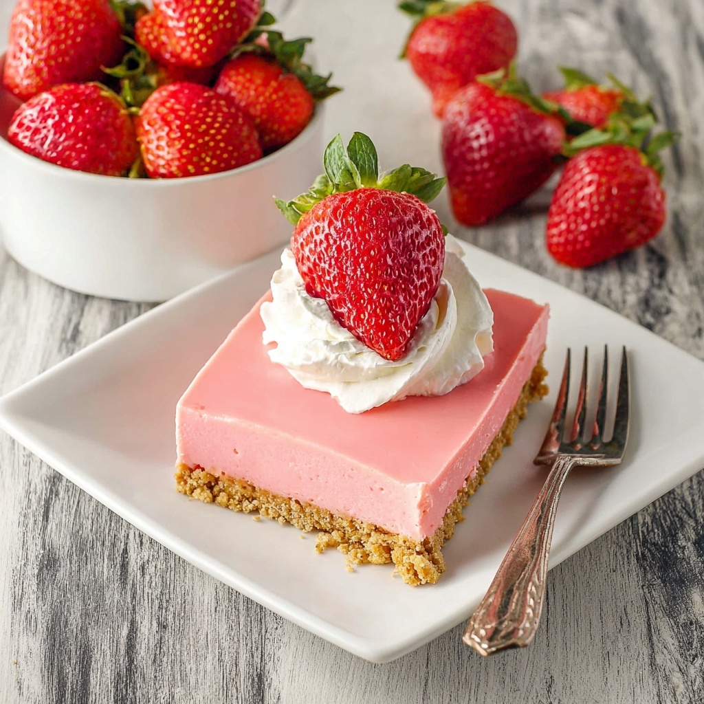 No-Bake Strawberry Cheesecake Recipe - Recipe Image