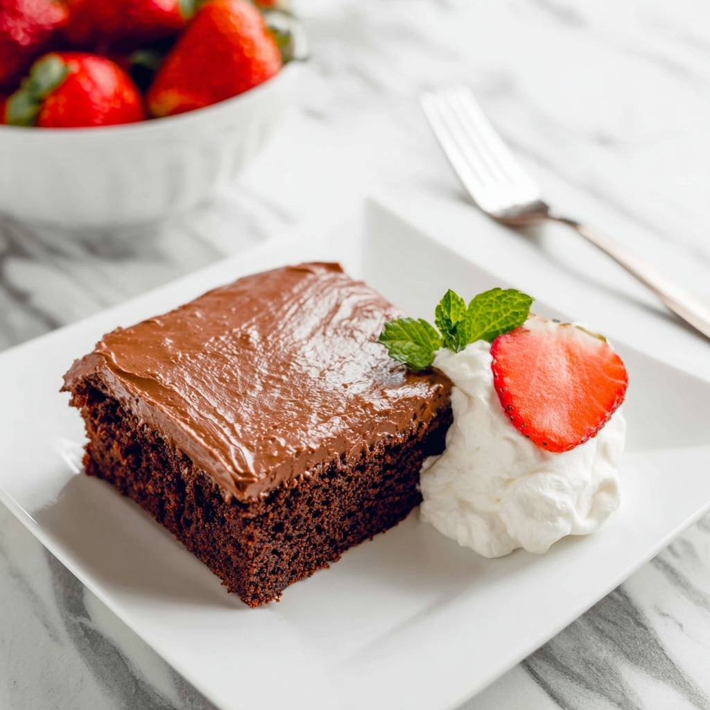 Chocolate Strawberry Pie Cake Recipe - Recipe Image