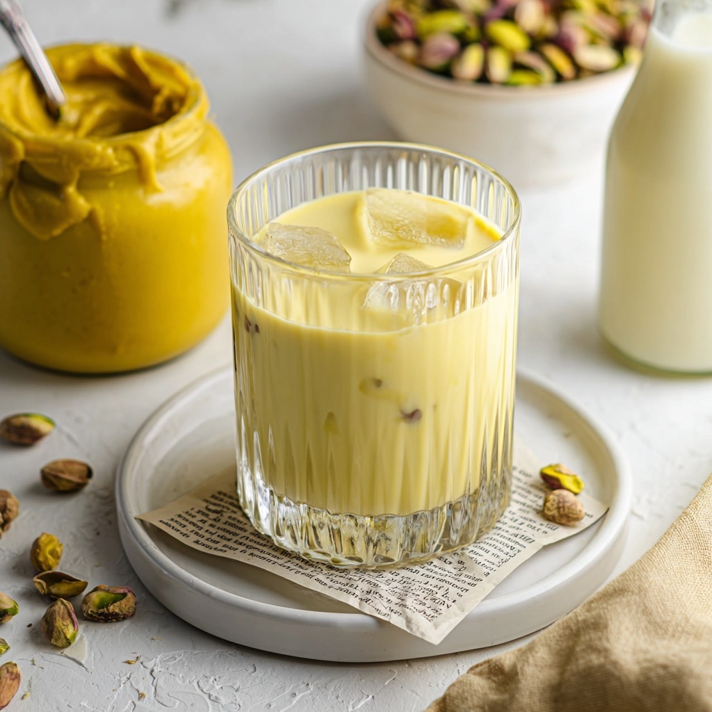 Homemade Dairy-Free Pistachio Cream Liqueur Recipe - Recipe Image