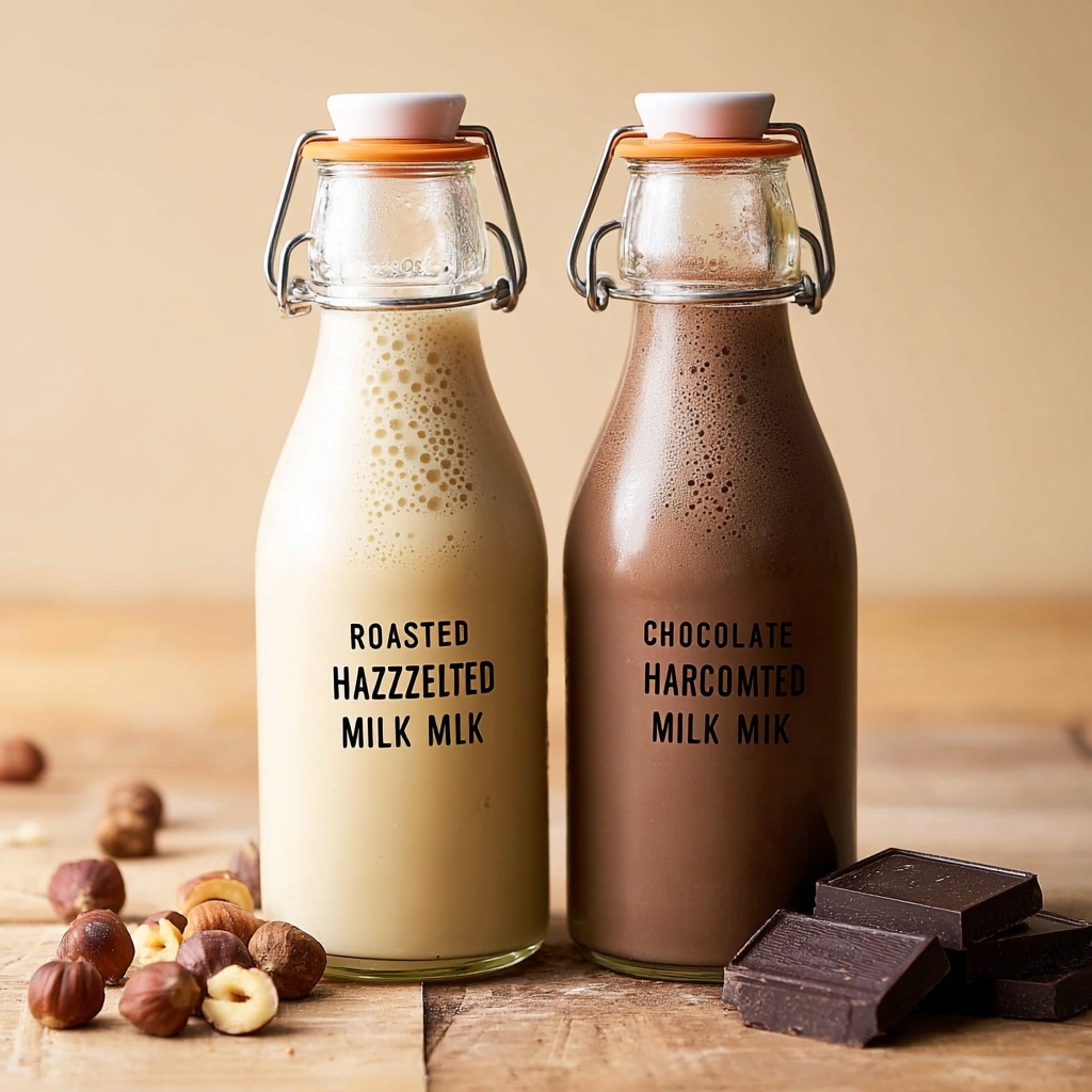 Homemade Roasted Hazelnut and Chocolate Milk Recipe - Recipe Image