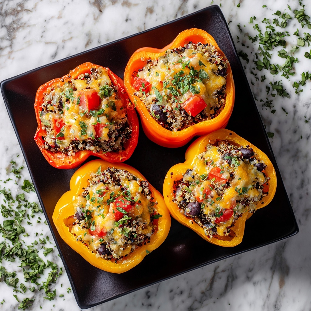 Quinoa and Black Bean Stuffed Bell Peppers Recipe - Recipe Image