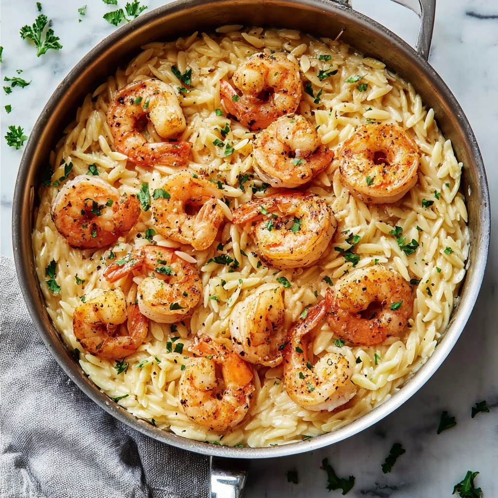 Garlic Butter Shrimp Scampi with Orzo Recipe - Recipe Image