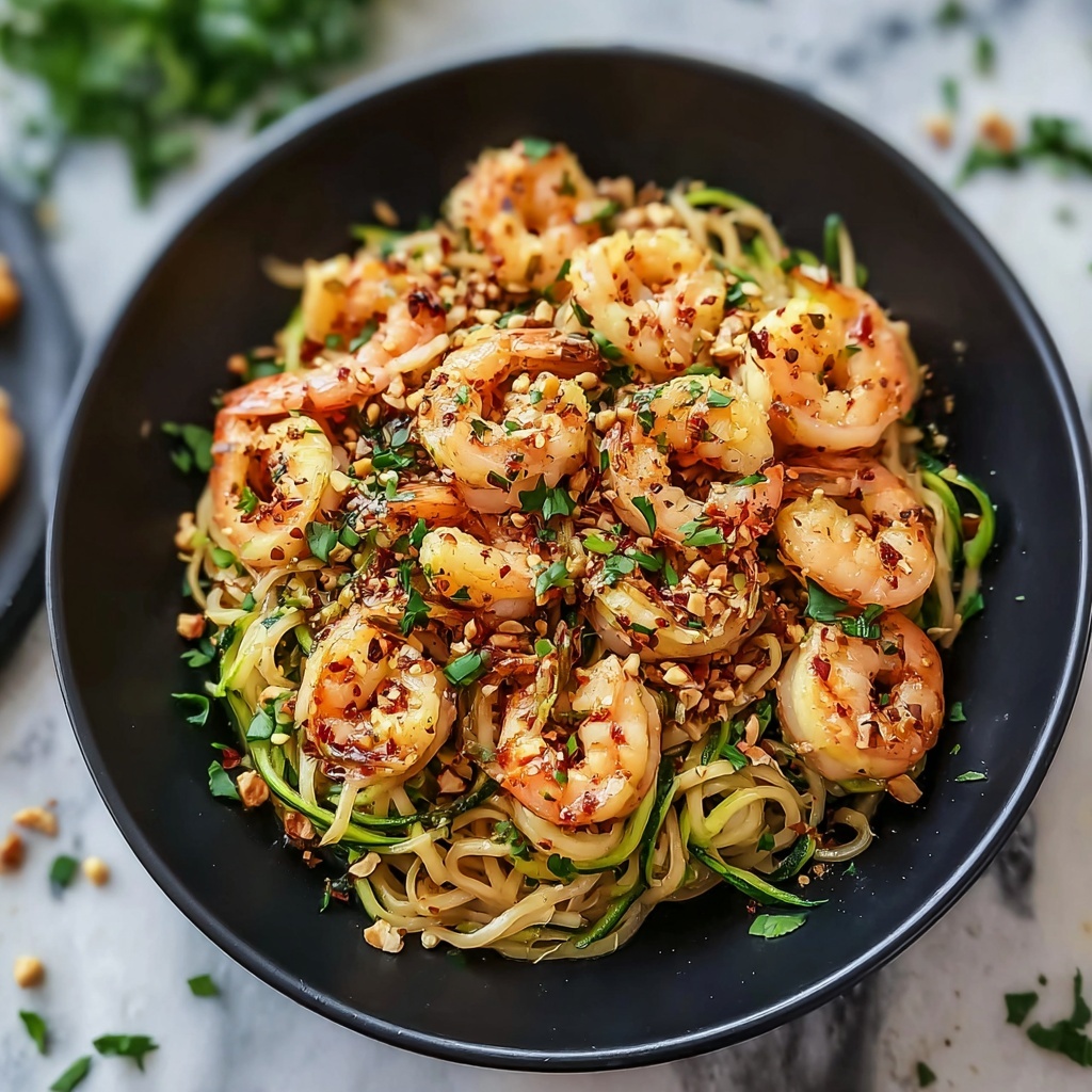 Zucchini Noodle Shrimp Pad Thai Recipe - Recipe Image