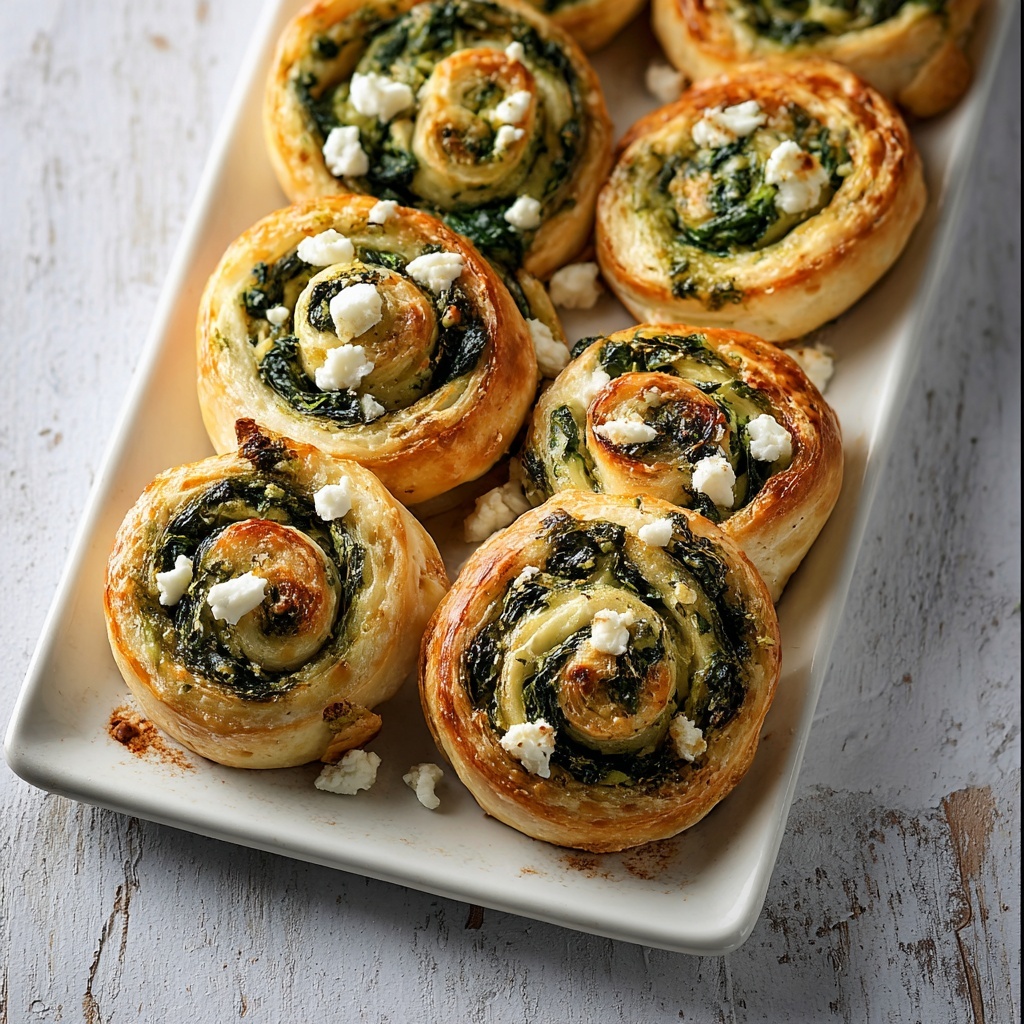 Spinach Feta Pinwheels Recipe - Recipe Image