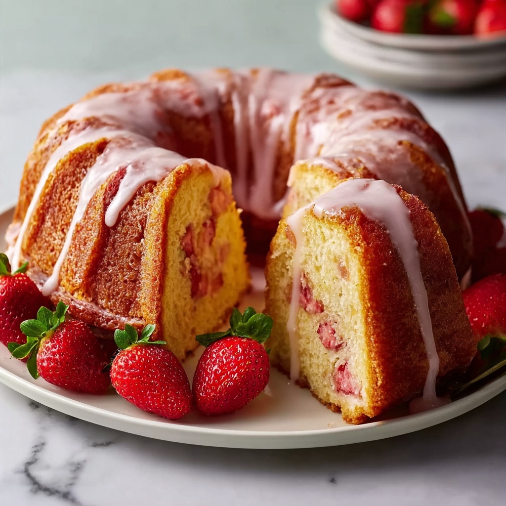 Strawberry Milkshake Pound Cake Recipe - Recipe Image