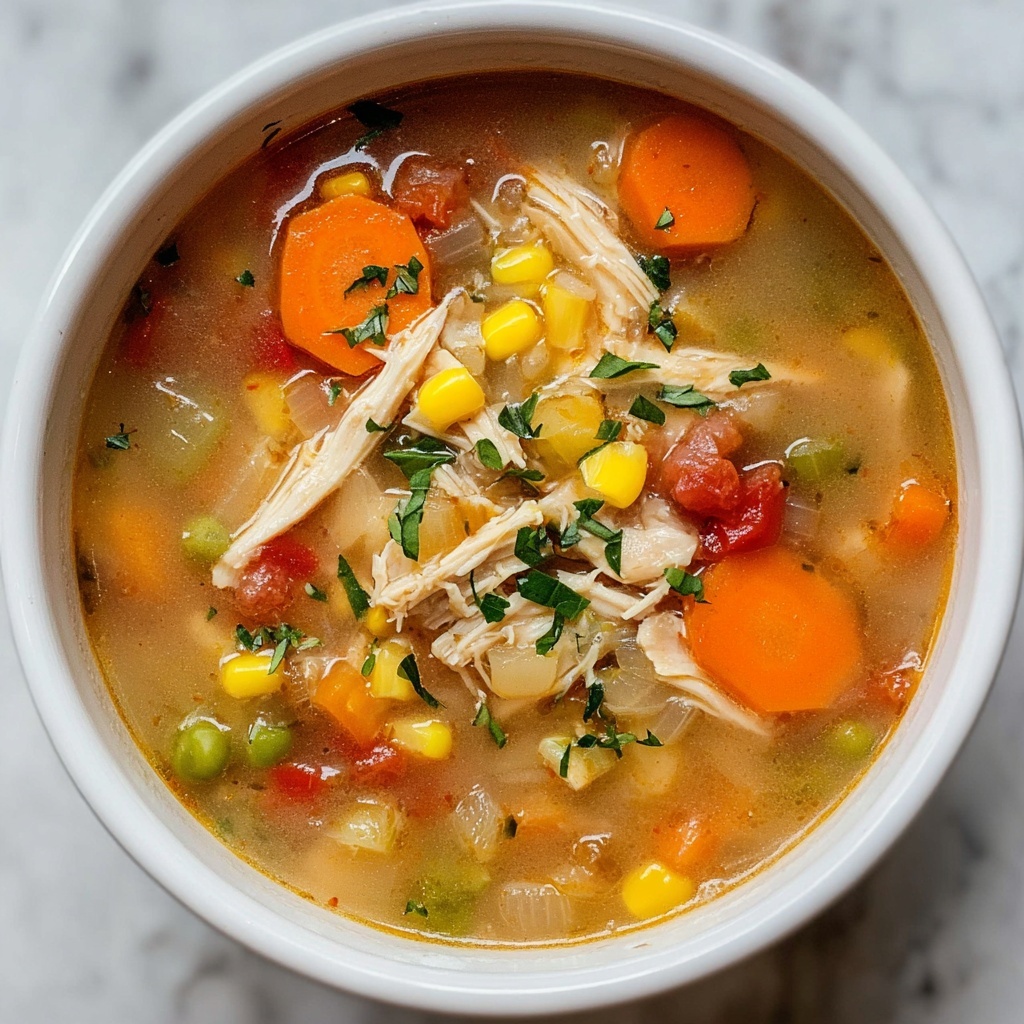 Healthy Chicken Vegetable Soup Recipe - Recipe Image