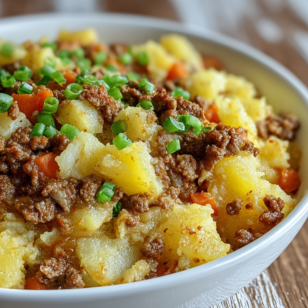 Ground Beef and Potatoes Casserole Recipe - Recipe Image